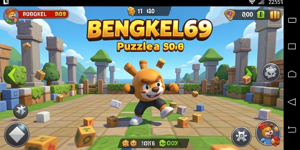 Tampilan gameplay menarik pada BENGKEL69 dengan teka-teki menantang.