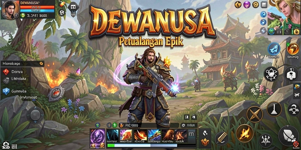 Tampilan gameplay DEWANUSA yang menakjubkan dan imersif.