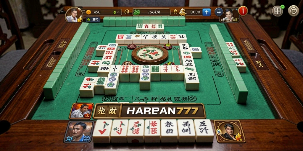 Tampilan screenshot game HARAPAN777 yang menunjukkan gameplay Mahjong yang seru.