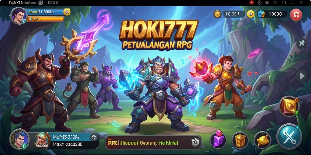 Tampilan screenshot HOKI777 menunjukkan aksi seru dalam pertarungan RPG.