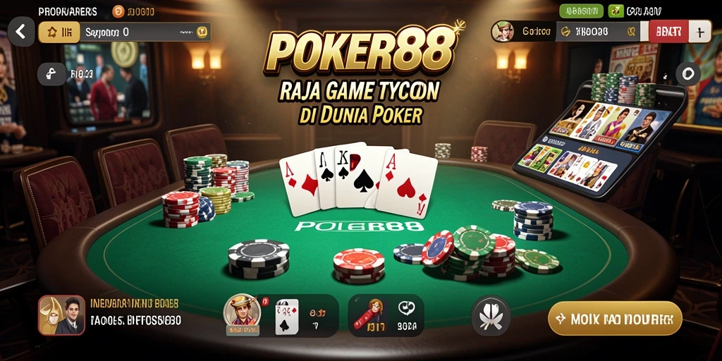Gameplay POKER88 menampilkan keseruan manajemen kasino.