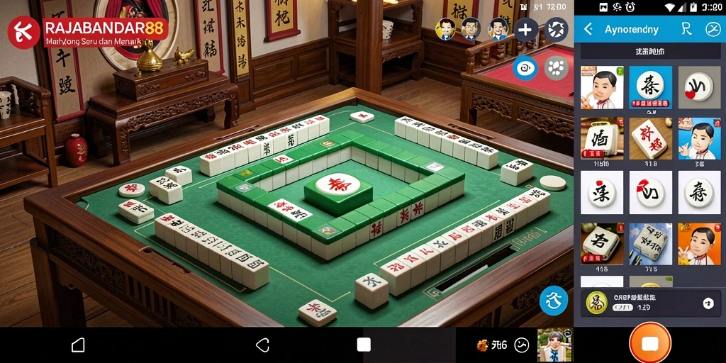 Screenshot RAJABANDAR88 menampilkan aksi seru permainan Mahjong.