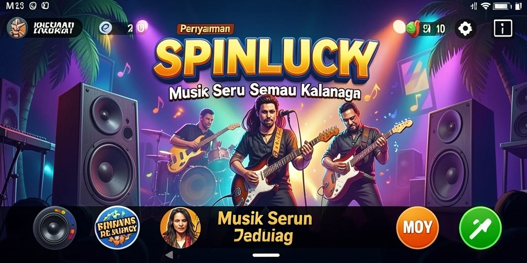 Tampilan gameplay menakjubkan dari SPINLUCKY yang penuh warna.